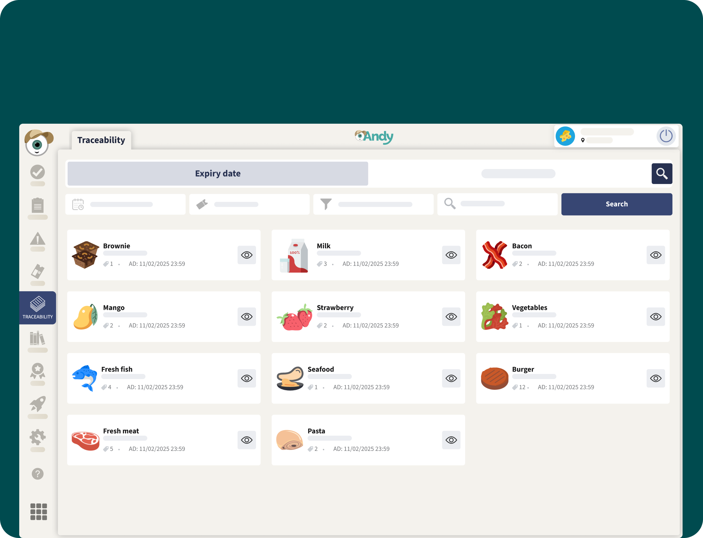 How to reduce food waste and check traceability with andy