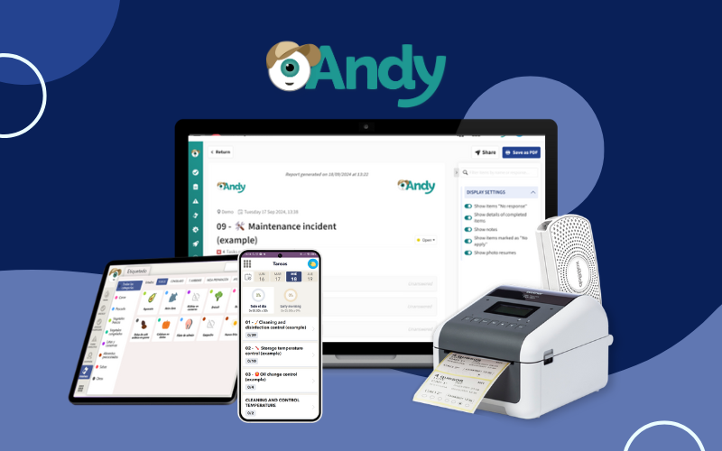 Andy's suite of food safety tools and temperature sensors