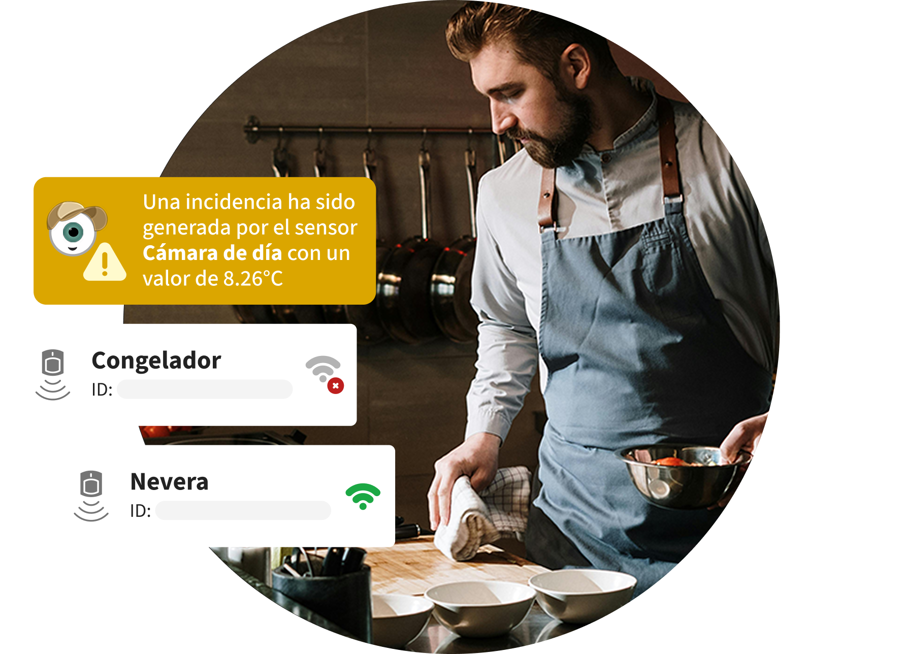 Sensores de temperatura para marcas food service