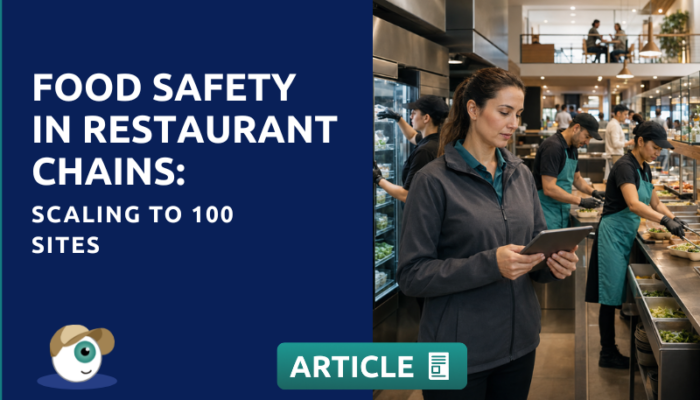 Food safety in restaurant chains: scaling to 100 sites