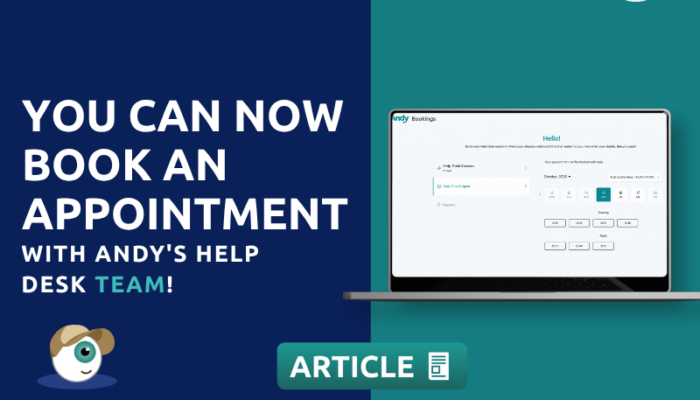 Book a 15-minute session with Andy’s Help Desk. Choose a convenient time and get personalised support in English, French or Spanish.
