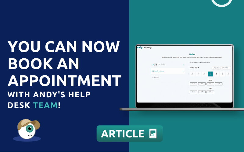 Book a 15-minute session with Andy’s Help Desk. Choose a convenient time and get personalised support in English, French or Spanish.