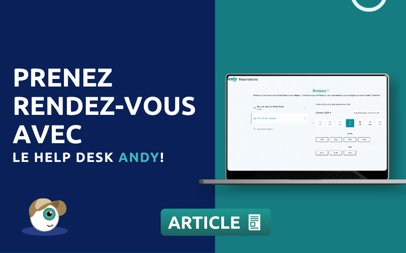 prendre rendez-vous avec le Help Desk Andy